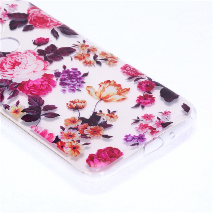 Pattern Printing Soft TPU Mobile Phone Shell for Motorola Moto G7 Power (US Version) - Blooming Flower-5