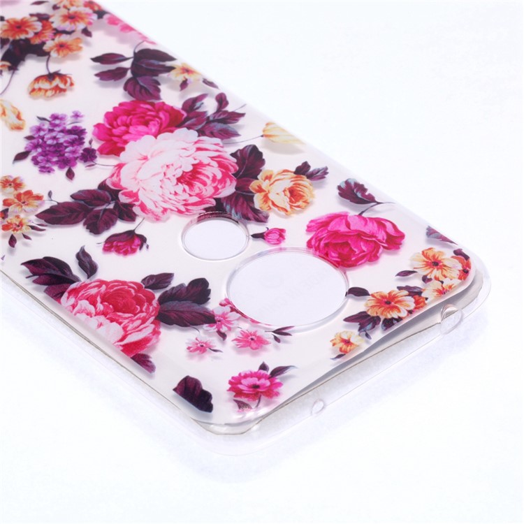 Pattern Printing Soft TPU Mobile Phone Shell for Motorola Moto G7 Power (US Version) - Blooming Flower-6