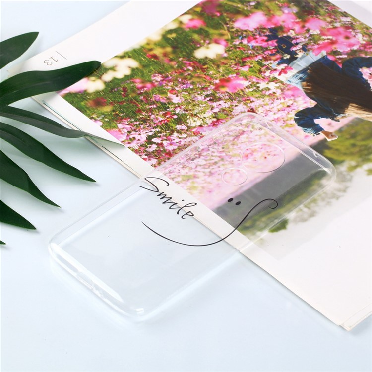 Pattern Printing Soft TPU Mobile Phone Shell for Motorola Moto G7 Power (US Version) - Smile-4