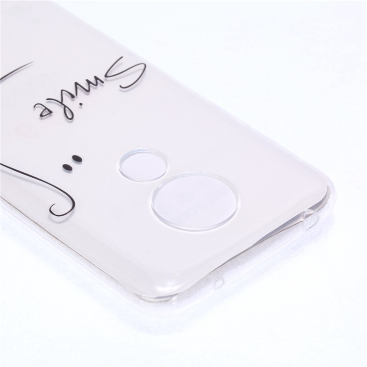 Pattern Printing Soft TPU Mobile Phone Shell for Motorola Moto G7 Power (US Version) - Smile-6