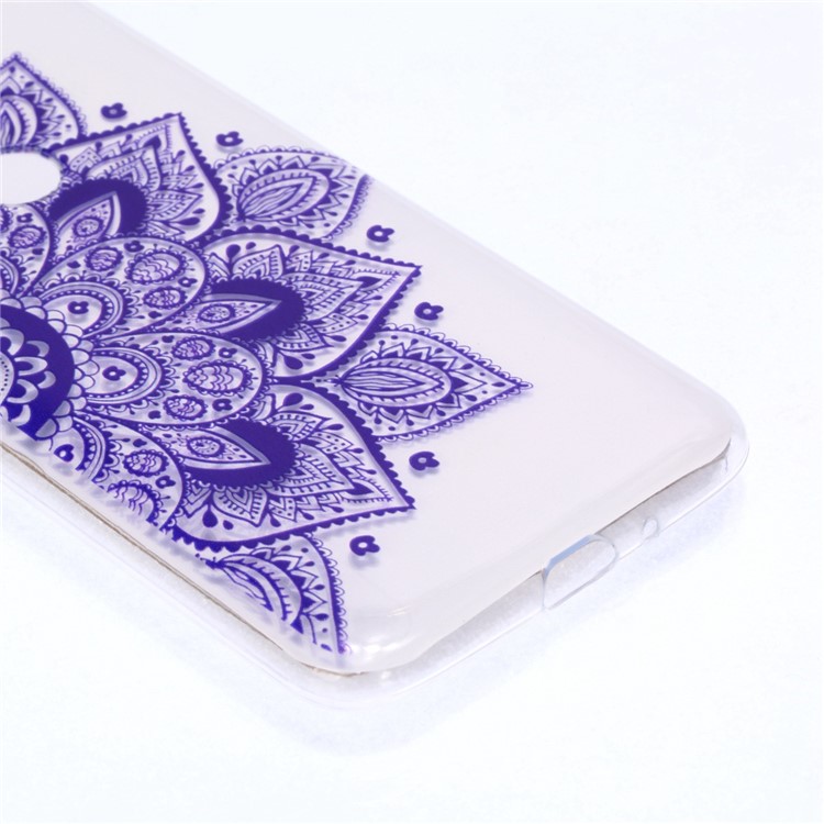 Pattern Printing Soft TPU Mobile Phone Shell for Motorola Moto G7 Power (US Version) - Half Mandala-5