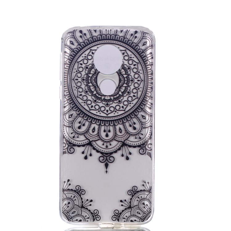 Pattern Printing Soft TPU Mobile Phone Shell for Motorola Moto G7 Power (US Version) - Lace Flower-3