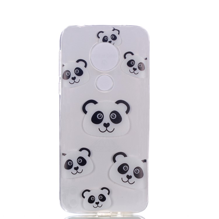 Pattern Printing Soft TPU Mobile Phone Shell for Motorola Moto G7 Power (US Version) - Panda-3
