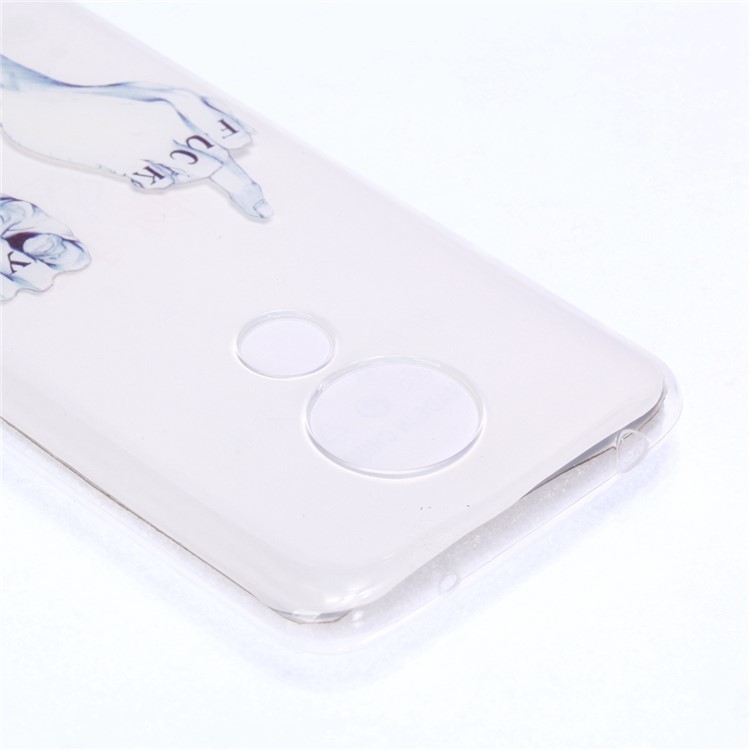 Pattern Printing Soft TPU Mobile Phone Shell for Motorola Moto G7 Power (US Version) - Fuck You Gesture-6