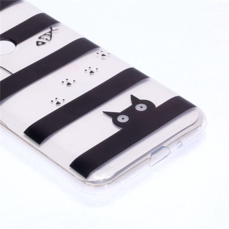 Pattern Printing Soft TPU Mobile Phone Shell for Motorola Moto G7 Power (US Version) - Fish and Cat-5