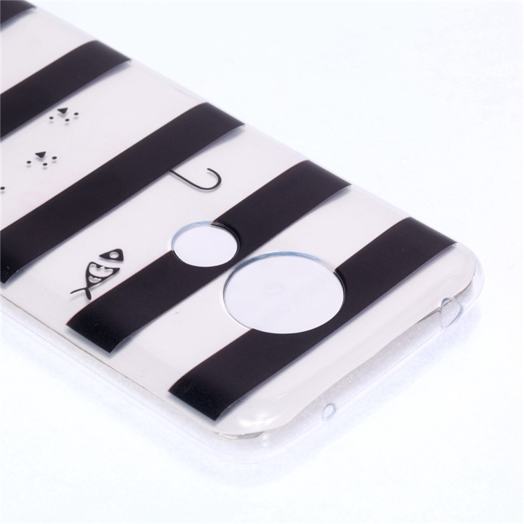 Pattern Printing Soft TPU Mobile Phone Shell for Motorola Moto G7 Power (US Version) - Fish and Cat-6