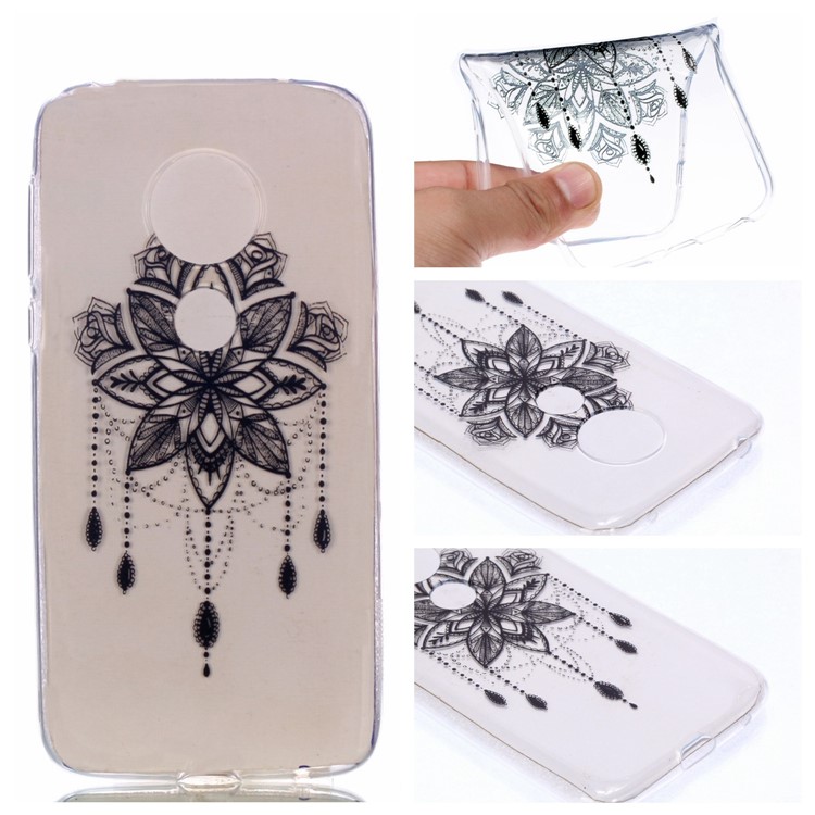 Pattern Printing TPU Case for Motorola Moto G7 Play (US Version) - Flower Pattern-1