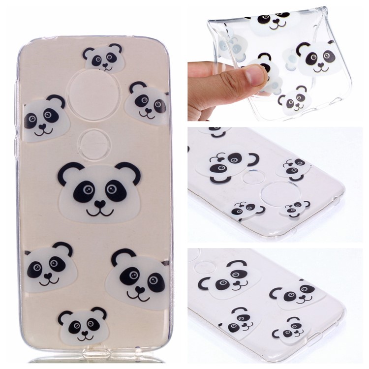 Pattern Printing TPU Case for Motorola Moto G7 Play (US Version) - Panda Pattern-1