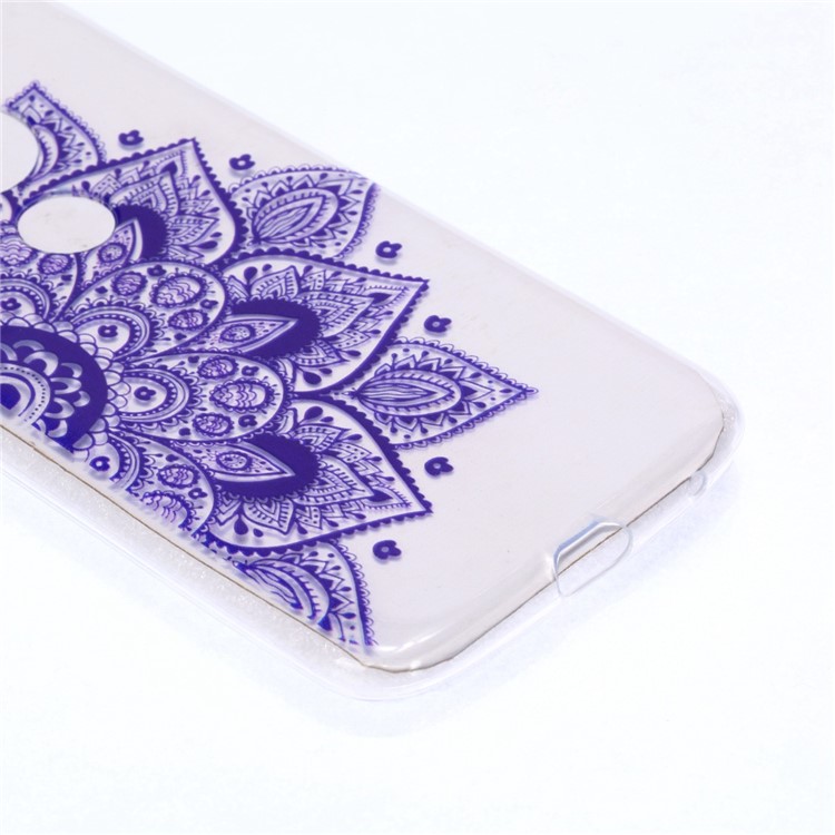 Pattern Printing TPU Case for Motorola Moto G7 Play (US Version) - Purple Flowers-5