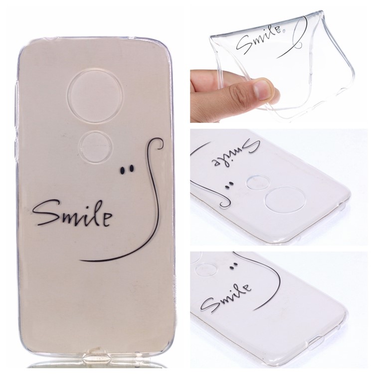 Pattern Printing TPU Case for Motorola Moto G7 Play (US Version) - SMILE Pattern-1
