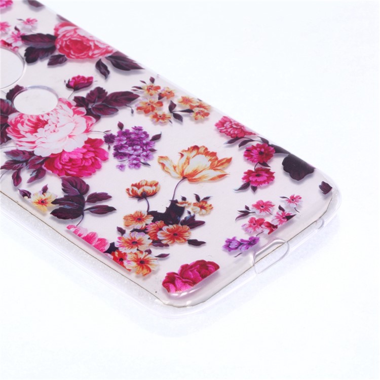 Pattern Printing TPU Case for Motorola Moto G7 Play (US Version) - Vivid Flowers-5