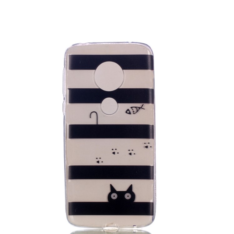 Étui En TPU Pour Motif Moto Motorola G7 Play - Motif De Rayures-3