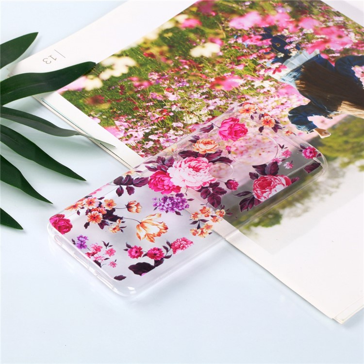 Pattern Printing Soft TPU Protector Cover for Motorola Moto G7/G7 Plus - Blooming Flower-2