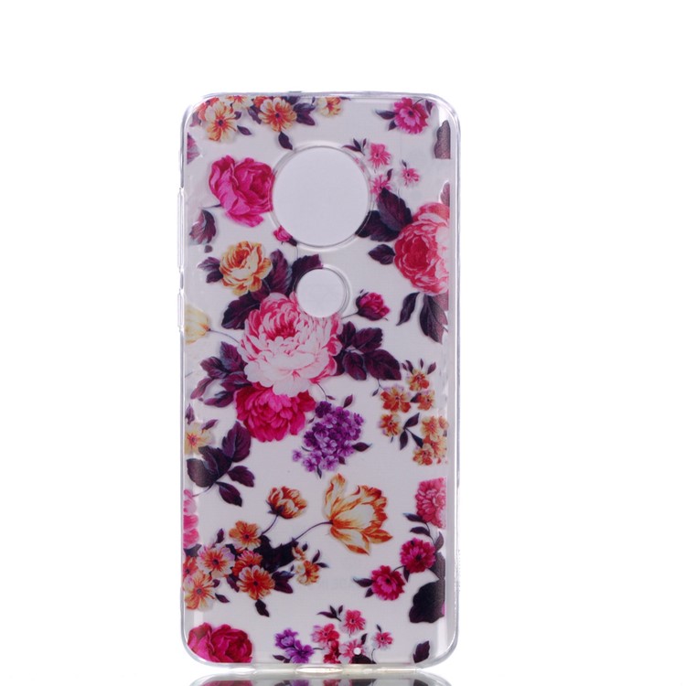 Pattern Printing Soft TPU Protector Cover for Motorola Moto G7/G7 Plus - Blooming Flower-3