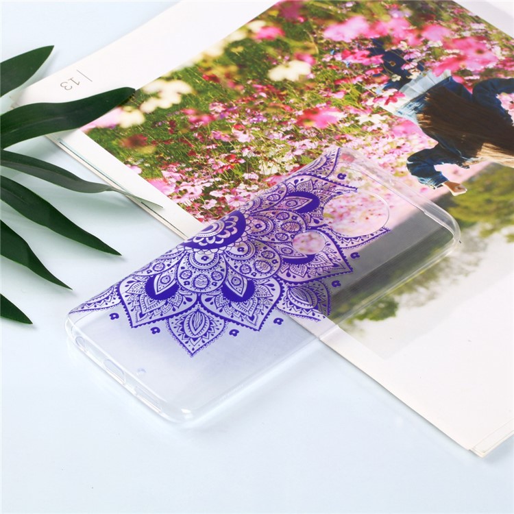 Pattern Printing Soft TPU Protector Cover for Motorola Moto G7/G7 Plus - Half Mandala-2