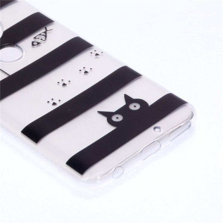 Pattern Printing Soft TPU Protector Cover for Motorola Moto G7/G7 Plus - Fish and Cat-5