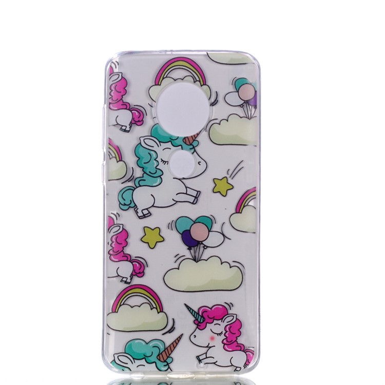 Pattern Printing Soft TPU Protector Cover for Motorola Moto G7/G7 Plus - Unicorn-5