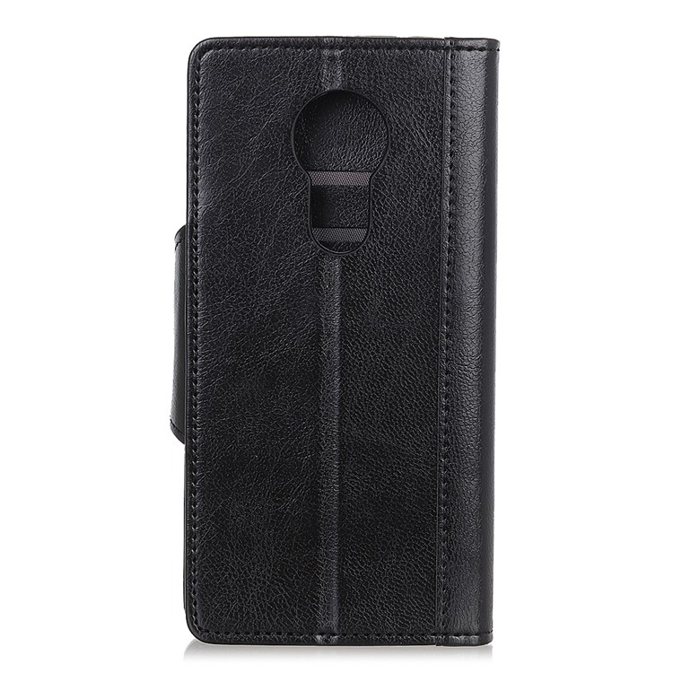Protective PU Leather Wallet Stand Case for Motorola Moto G7 Power (EU Version) - Black-10
