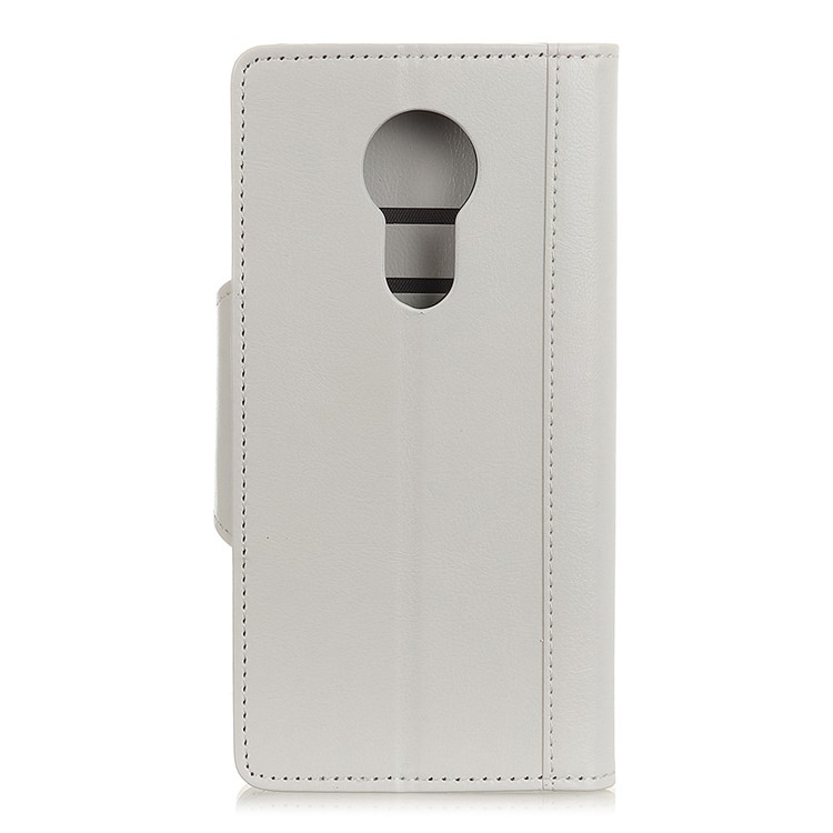 Protective PU Leather Wallet Stand Case for Motorola Moto G7 Power (EU Version) - White-10