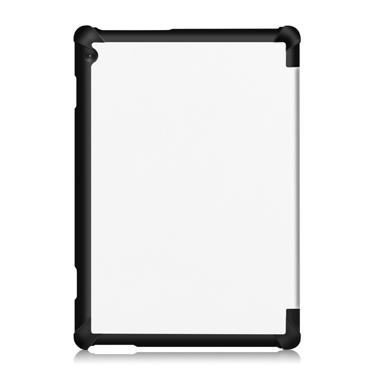 Tri-fold Stand Leather Case for Lenovo Tab M10 TB-X605F TB-X505F - White-3