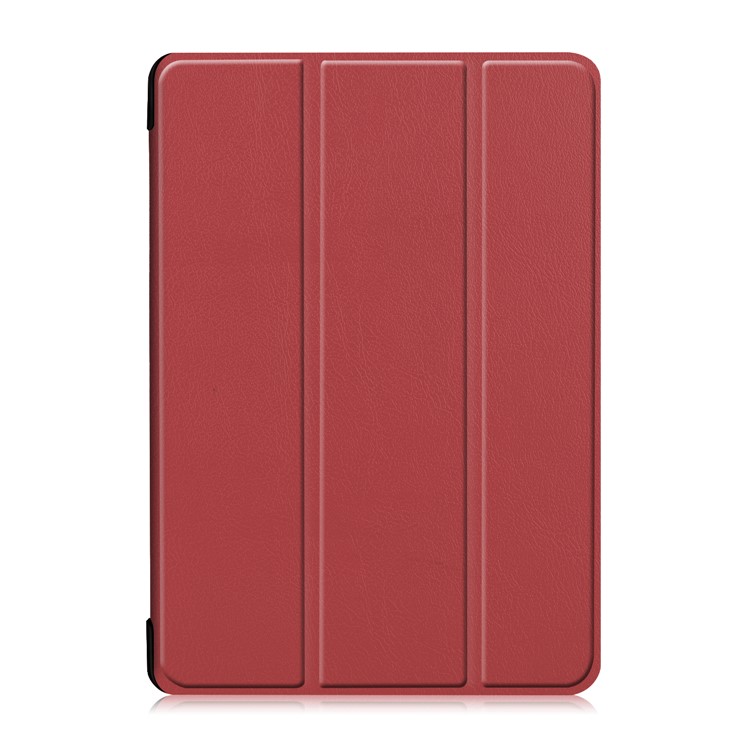 Tri-fold Stand Leather Case for Lenovo Tab M10 TB-X605F - Wine Red-2