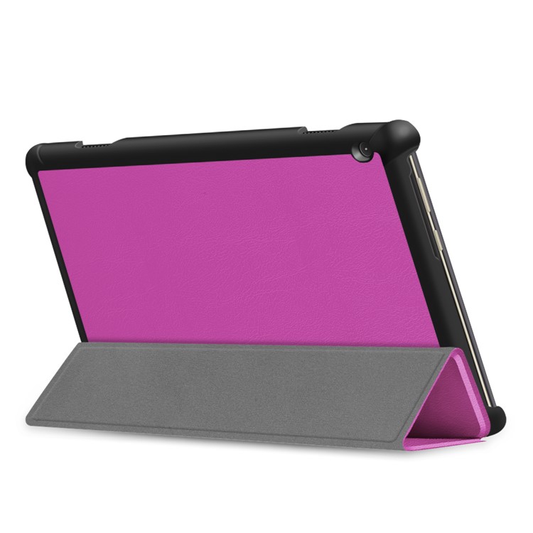 Tri-fold Stand Leather Case for Lenovo Tab M10 TB-X605F TB-X505F - Purple-7