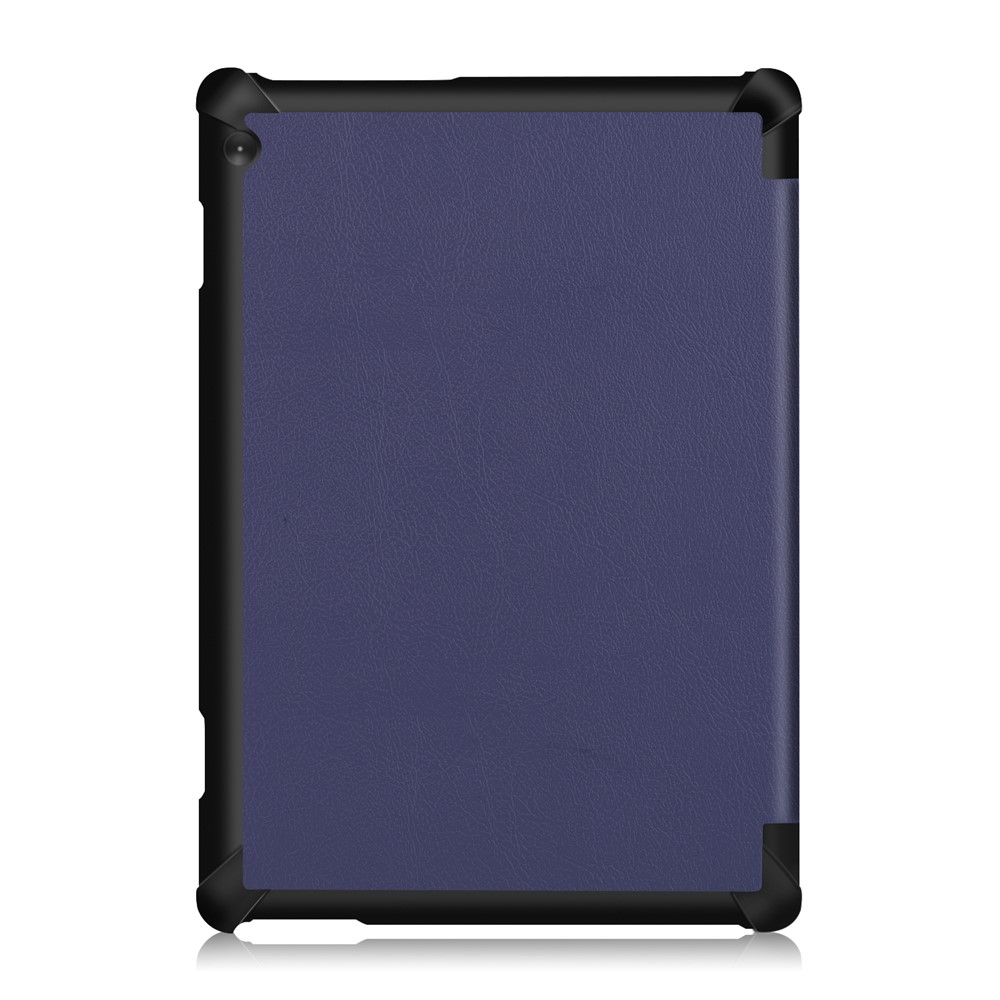 Tri-fold Stand Leather Case for Lenovo Tab M10 TB-X605F TB-X505F - Dark Blue-3