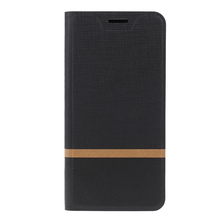 Cross Pattern Leather Card Holder Phone Cover (Built-in Steel Sheet) for Motorola Moto E5 Play (US Version) - Black-3