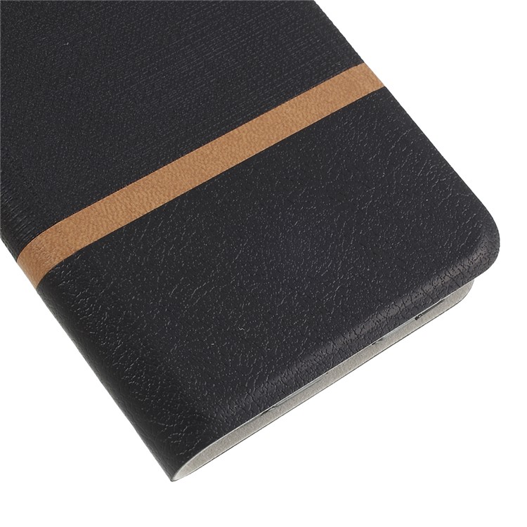 Cross Pattern Leather Card Holder Phone Cover (Built-in Steel Sheet) for Motorola Moto E5 Play (US Version) - Black-4