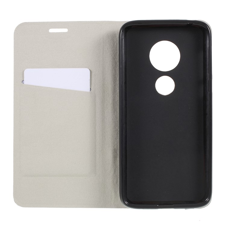 Cross Pattern Leather Card Holder Phone Cover (Built-in Steel Sheet) for Motorola Moto E5 Play (US Version) - Black-8