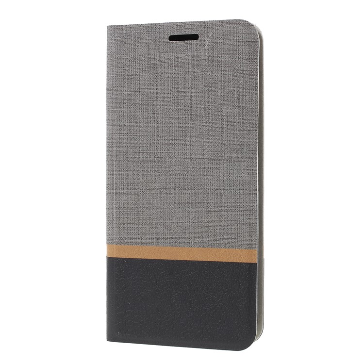 Cross Pattern Leather Card Holder Phone Cover (Built-in Steel Sheet) for Motorola Moto G7 Play (US Version) - Grey-4