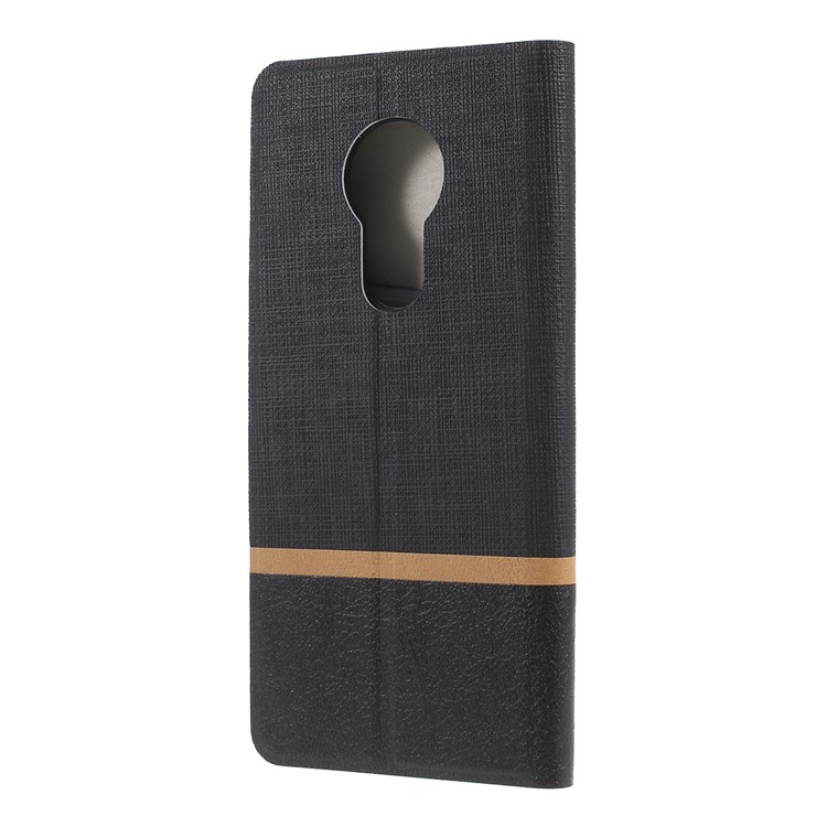 Cross Pattern Leather Card Holder Phone Cover (Built-in Steel Sheet) for Motorola Moto G7 Power (US Version) - Black-2
