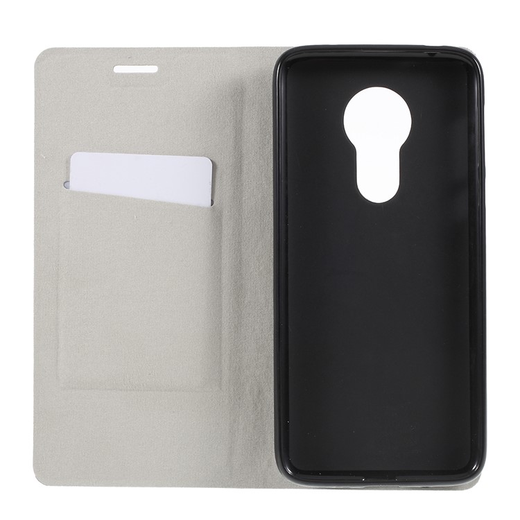 Cross Pattern Leather Card Holder Phone Cover (Built-in Steel Sheet) for Motorola Moto G7 Power (US Version) - Black-6