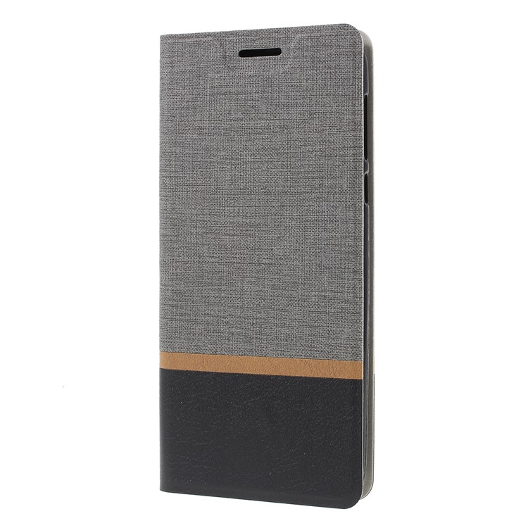 Cross Pattern Leather Card Holder Phone Cover (Built-in Steel Sheet) for Motorola Moto G7 Power (US Version) - Grey-4