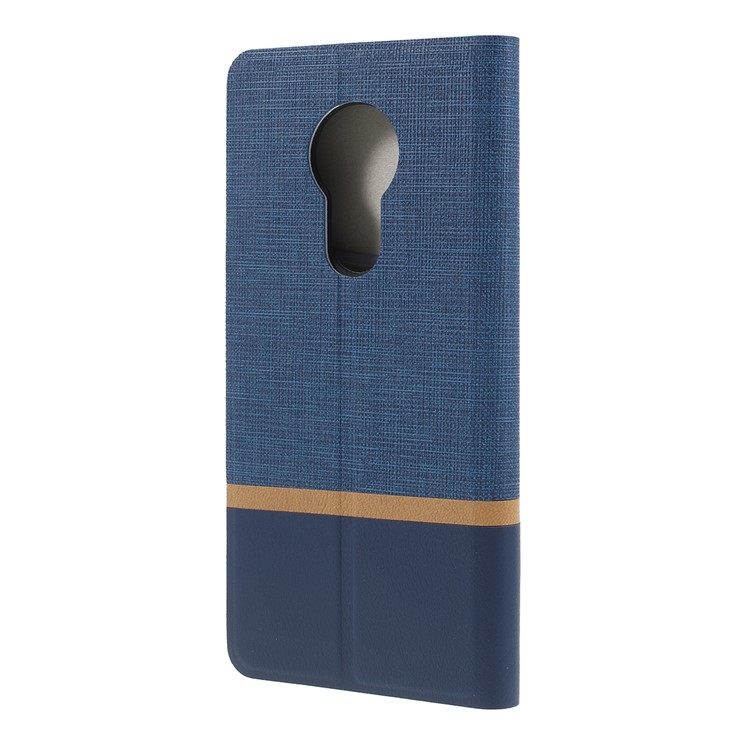 Cross Pattern Leather Card Holder Phone Cover (Built-in Steel Sheet) for Motorola Moto G7 Power (US Version) - Blue-5