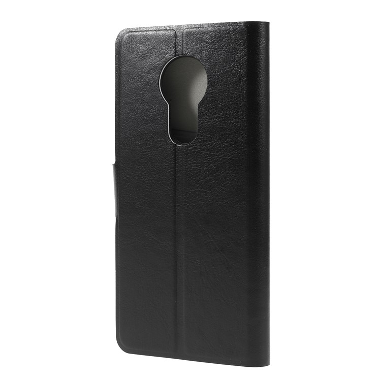 Crazy Horse Stand Leather Card Holder Case for Motorola Moto G7 Power (US Version) - Black-2