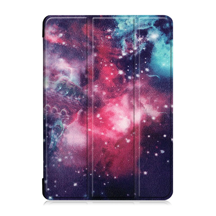 Pattern Printing Tri-fold Stand Leather Protection Case for Lenovo Tab M10 TB-X605F TB-X505F - Galaxy-2