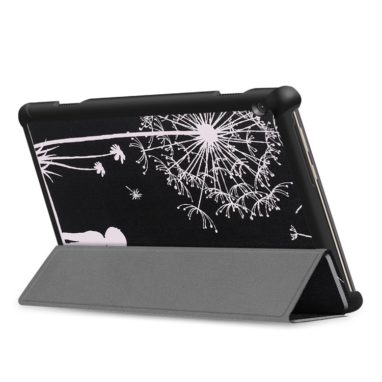 Pattern Printing Tri-fold Stand Leather Protection Case for Lenovo Tab M10 TB-X605F TB-X505F - Dandelion and Lovers-7