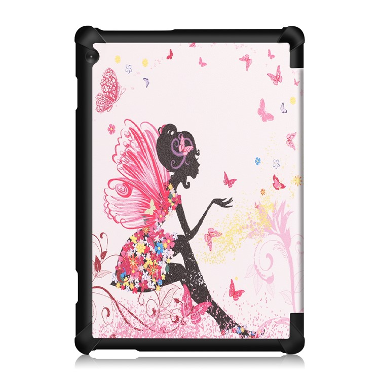 Pattern Printing Tri-fold Stand Leather Protection Case for Lenovo Tab M10 TB-X605F TB-X505F - Pretty Fairy-3