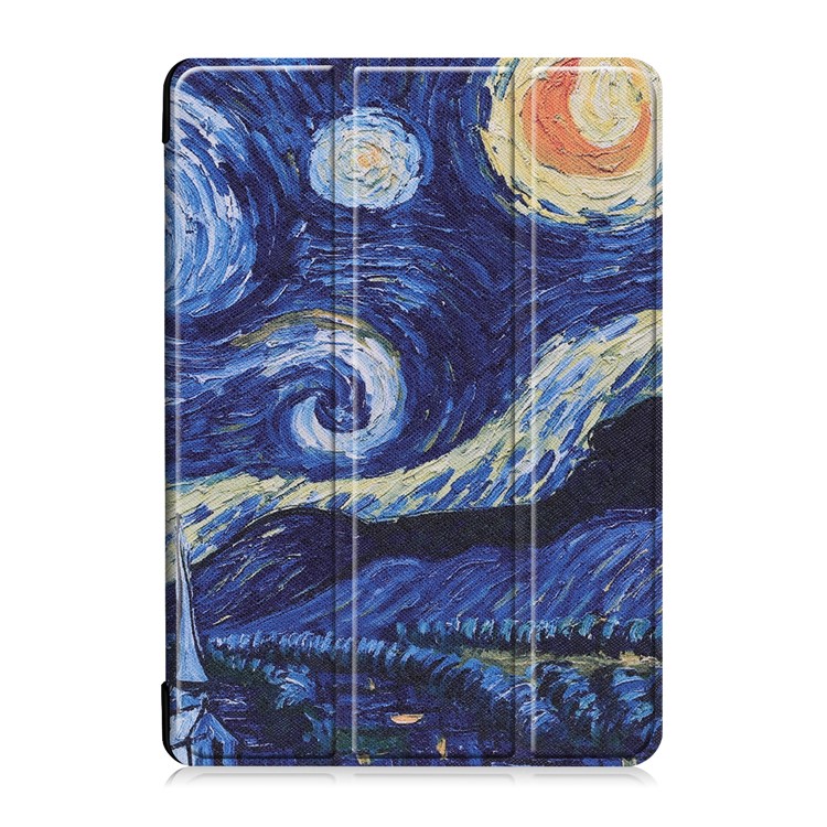 Pattern Printing Tri-fold Stand Leather Protection Case for Lenovo Tab M10 TB-X605F TB-X505F - Starry Sky-2