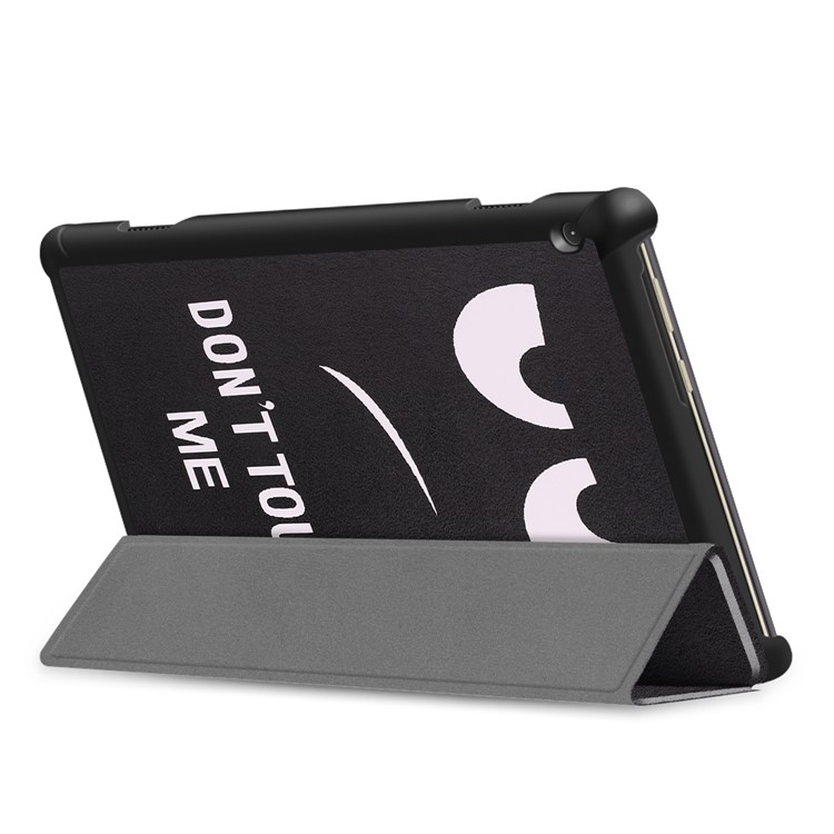 Pattern Printing Tri-fold Stand Leather Protection Case for Lenovo Tab M10 TB-X605F - Do Not Touch Me-7