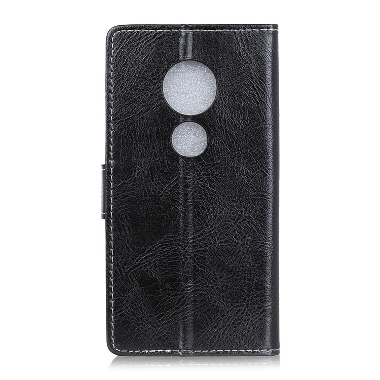 Retro Crazy Horse PU Leather Flip Shell for Motorola Moto G7 Play (US Version) - Black-2