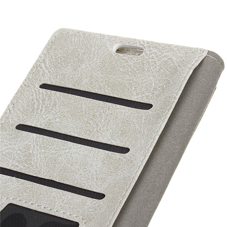 Retro Crazy Horse PU Leather Flip Shell for Motorola Moto G7 Play (US Version) - White-5