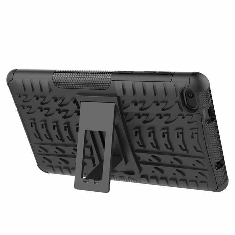 Cool Tyre PC + TPU Hybrid Case with Kickstand for Lenovo Tab E7 7.0 7104F - Black-4