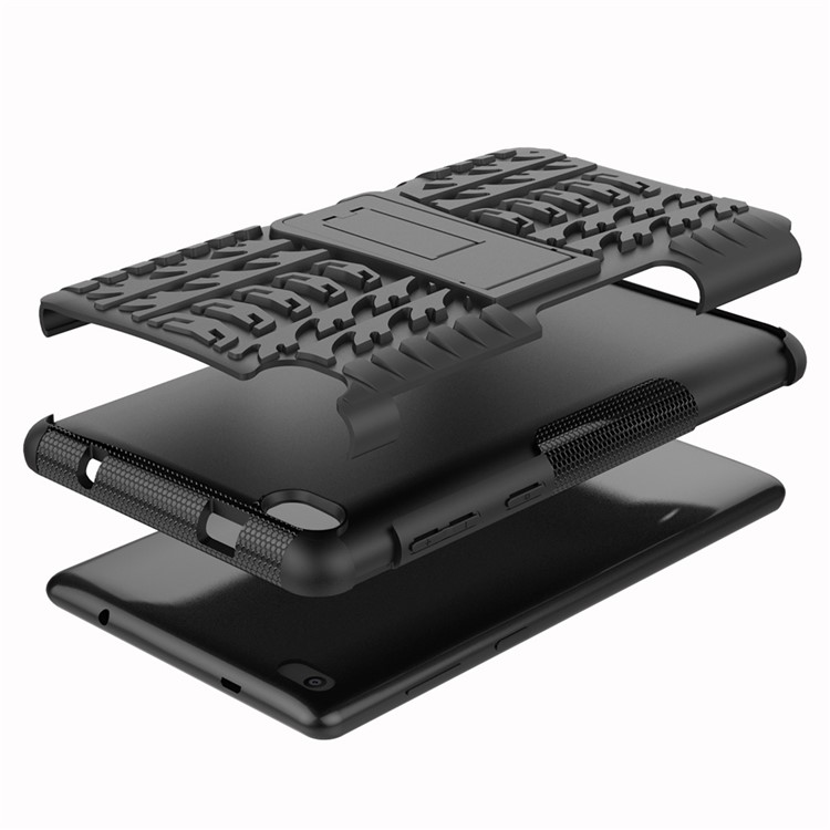 Cool Tyre PC + TPU Hybrid Case with Kickstand for Lenovo Tab E7 7.0 7104F - Black-5