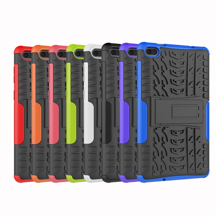 Cool Tyre PC + TPU Hybrid Case with Kickstand for Lenovo Tab E7 7.0 7104F - Black-9