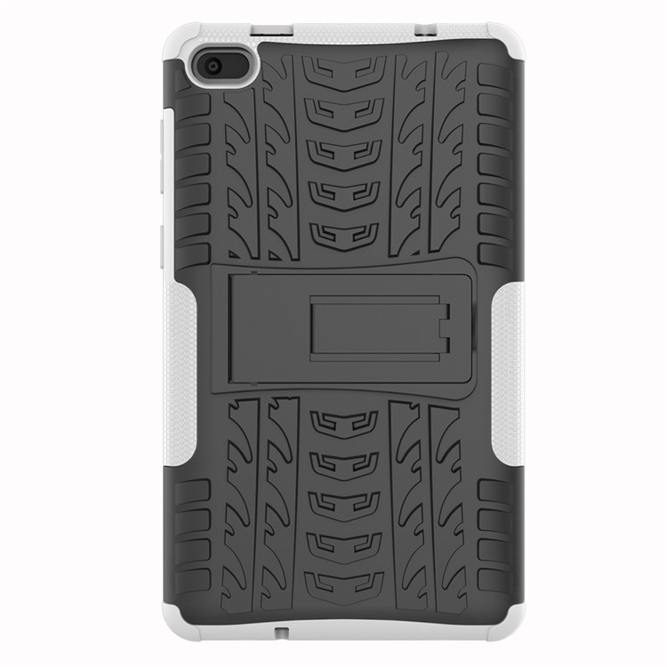 Cool Tyre PC + TPU Hybrid Case with Kickstand for Lenovo Tab E7 7.0 7104F - White-2