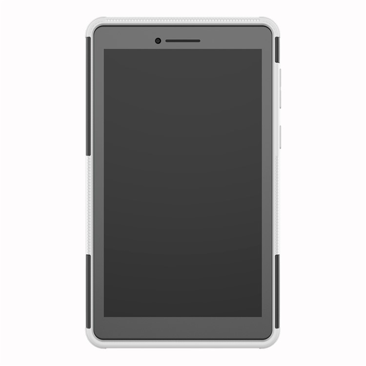 Cool Tyre PC + TPU Hybrid Case with Kickstand for Lenovo Tab E7 7.0 7104F - White-3
