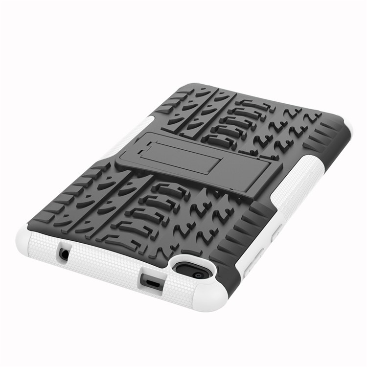 Cool Tyre PC + TPU Hybrid Case with Kickstand for Lenovo Tab E7 7.0 7104F - White-6
