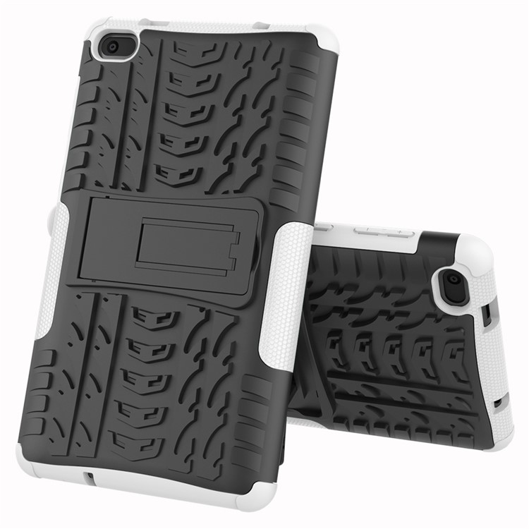 Cool Tyre PC + TPU Hybrid Case with Kickstand for Lenovo Tab E7 7.0 7104F - White-8
